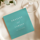 Summer Aqua Paper Dinner Napkins Wedding Decor