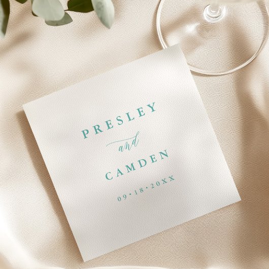 Summer Aqua Paper Dinner Napkins Wedding Decor