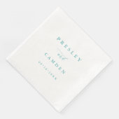 Summer Aqua Paper Dinner Napkins Wedding Decor (コーナー)
