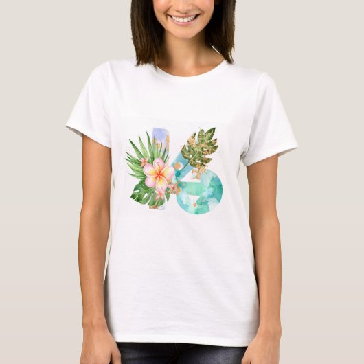 Summer Art T-Shirt flower Tシャツ (正面)