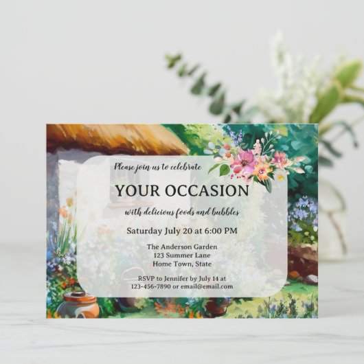 Summer Backyard Garden Cottage 招待状 (スタンド正面)