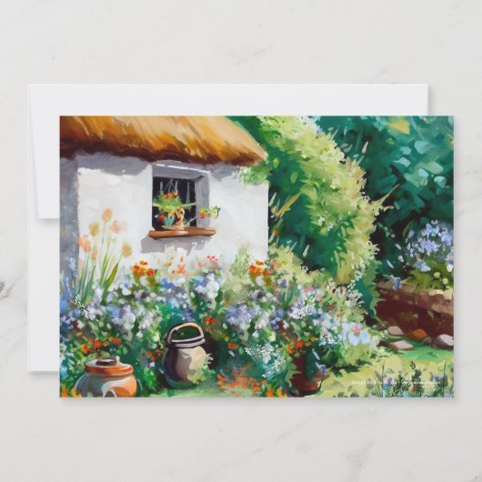 Summer Backyard Garden Cottage 招待状 (裏面)