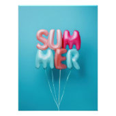Summer Balloons - Bright and Cheerful Typography ポスター (正面)