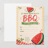 Summer BBQ 招待状 (正面/裏面)