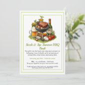 Summer BBQ & Beer Party Invitation 招待状 (スタンド正面)