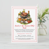 Summer BBQ & Beer Party Invitation  招待状 (スタンド正面)