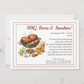 Summer BBQ & Beer Party Invitation – Backyard Cook 招待状 (正面)