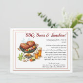 Summer BBQ & Beer Party Invitation – Backyard Cook 招待状 (スタンド正面)