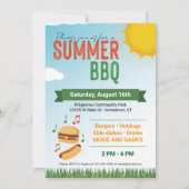 Summer BBQ Flat Holiday Card シーズンカード (正面)