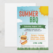 Summer BBQ Flat Holiday Card シーズンカード (正面/裏面)