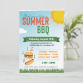 Summer BBQ Flat Holiday Card シーズンカード (スタンド正面)