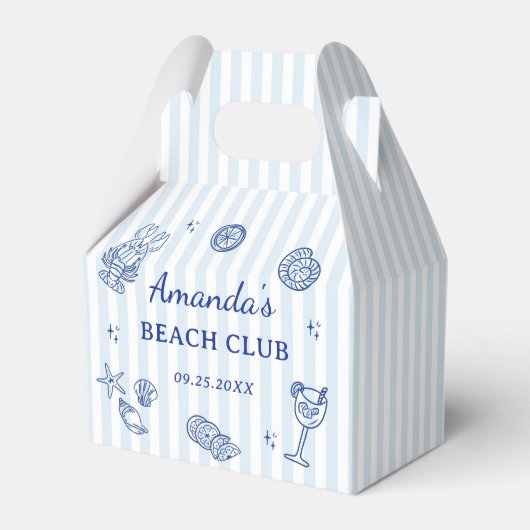 Summer Beach Adult Birthday Party フェイバーボックス (正面サイド)