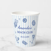 Summer Beach Adult Birthday Party 紙コップ (正面)
