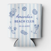 Summer Beach Adult Birthday Party 缶クーラー (正面)