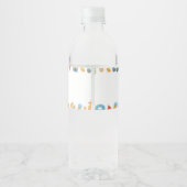 Summer Beach Birthday Party Water Bottle Label ペットボトルラベル (裏面)