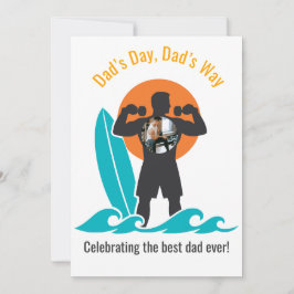 Summer Beach Body Dad Photo Silhouette Graphic シーズンカード