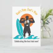 Summer Beach Body Dad Photo Silhouette Graphic シーズンカード (スタンド正面)