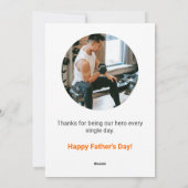 Summer Beach Body Dad Photo Silhouette Graphic シーズンカード (裏面)