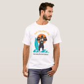 Summer Beach Body Dad Photo Silhouette Graphic Tシャツ (正面フル)