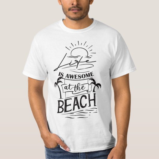 Summer Beach Design Tシャツ (正面)
