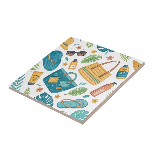 Summer Beach Essentials Pattern (1) タイル (側面)