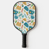 Summer Beach Essentials Pattern (1) ピックルボールラケット (裏面)