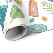 Summer Beach Essentials Pattern (1) ラッピングペーパー (ロールコーナー)