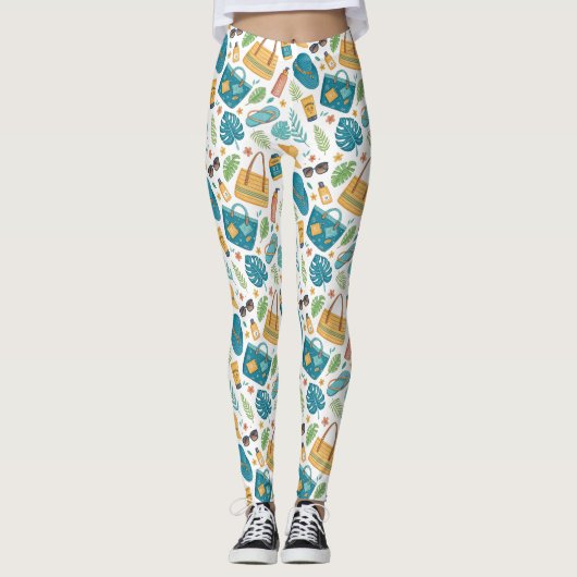 Summer Beach Essentials Pattern (1) レギンス (正面)