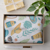 Summer Beach Essentials Pattern (1) 薄葉紙 (ギフト)