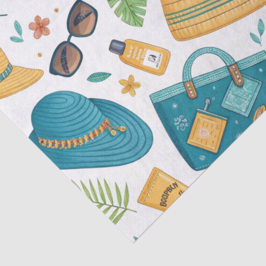 Summer Beach Essentials Pattern (1) 薄葉紙 (詳細)