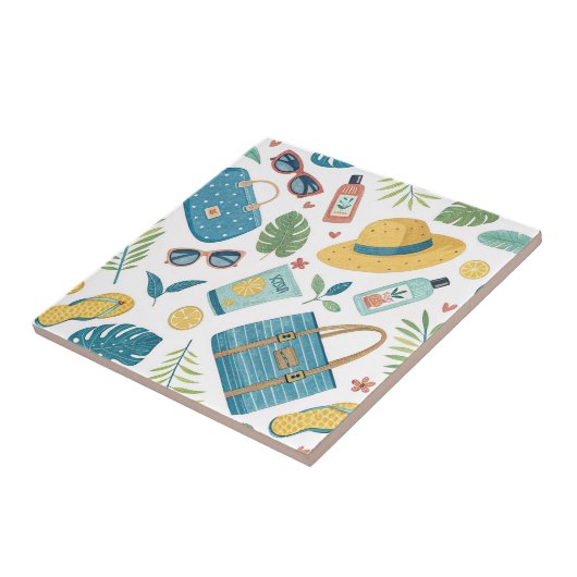 Summer Beach Essentials Pattern (2) タイル (側面)