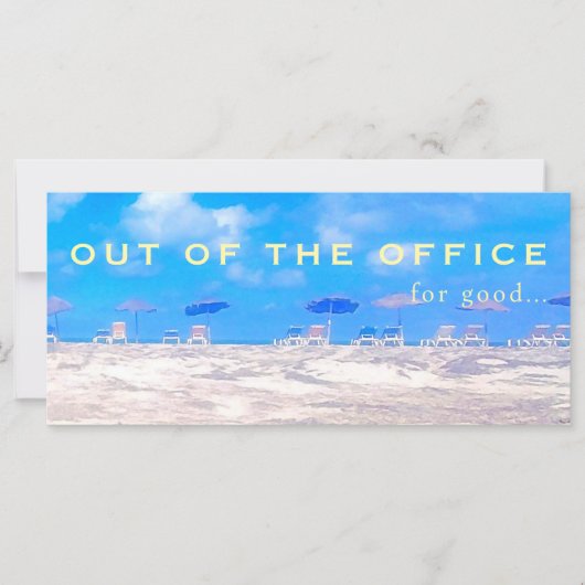 Summer Beach Retirement Congratulations Card (正面)