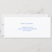 Summer Beach Retirement Congratulations Card (裏面)