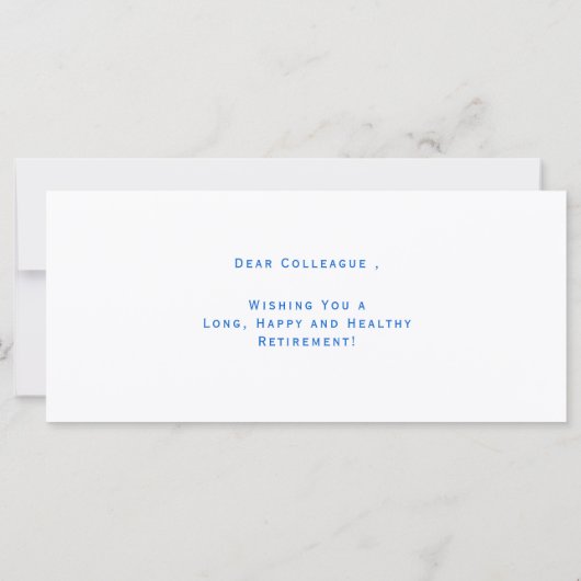 Summer Beach Retirement Congratulations Card (裏面)