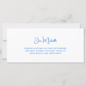 Summer Beach Retirement Congratulations Card (裏面)