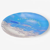 Summer Beach Retirement Party ペーパープレート (アングル)