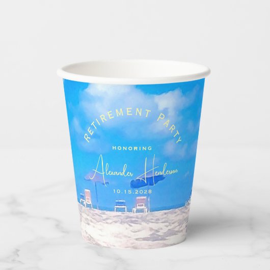 Summer Beach Retirement Party 紙コップ (正面)