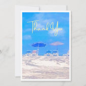 Summer Beach Retirement Party Thank You Card (正面)