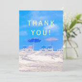 Summer Beach Retirement Party Thank You Card (スタンド正面)