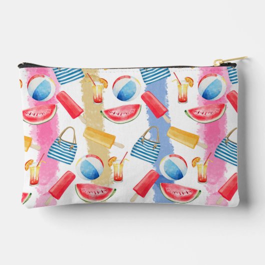 Summer Beach Stripes アクセサリーポーチ (裏面)