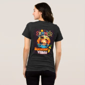 Summer Beach Vibes T-Shirt – Retro Tropical Vibe  トライブレンドＴシャツ (裏面全面)