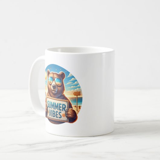 Summer Bear コーヒーマグカップ (正面左)