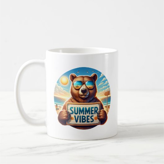 Summer Bear コーヒーマグカップ (左)