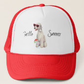 Summer Bedlington Terrier Trucker Hat キャップ (正面)