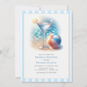 Summer Bikinis & Martinis Bachelorette Party 招待状 (正面)