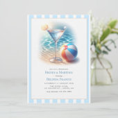 Summer Bikinis & Martinis Bachelorette Party 招待状 (スタンド正面)