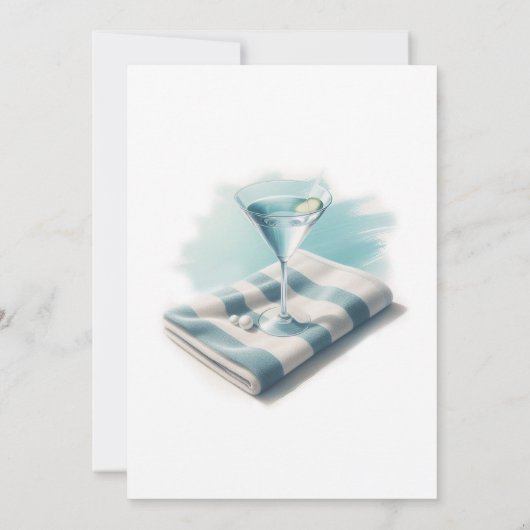 Summer Bikinis & Martinis Bachelorette Party 招待状 (裏面)