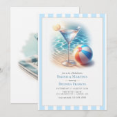 Summer Bikinis & Martinis Bachelorette Party 招待状 (正面/裏面)