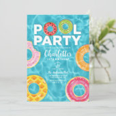 Summer Birthday Pool Party Invitation 招待状 (スタンド正面)
