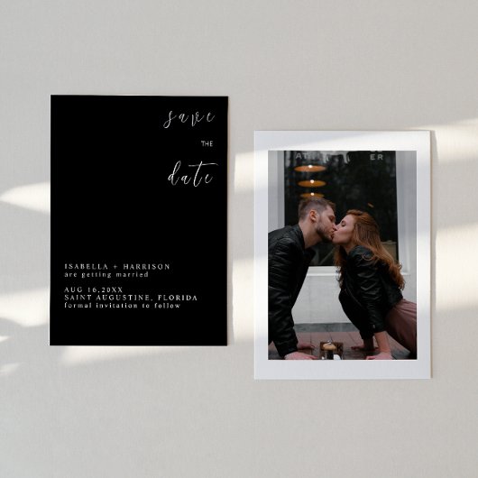 SUMMER BLACK&WHITE SAVE THE DATE 招待状